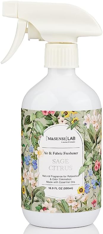 ‌M&SENSE Air & Fabric & Pet Odor Eliminator Spray - 16.9oz Large Size Natural Safe Air Freshener Rose Scented Deodorizer for Home Eliminates Smoke & Musty Smells, Ideal for ‌Dining Room Living Spaces