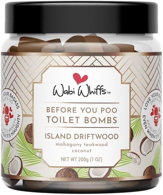 Wabi Whiffs Fizzing Toilet Bombs – Drop In The Ocean | Natural Bathroom Deodorizer | Odor Eliminator Tablets For Freshness & Cleanliness | Eco-Friendly Septic Safe Tablets | 60 Count |