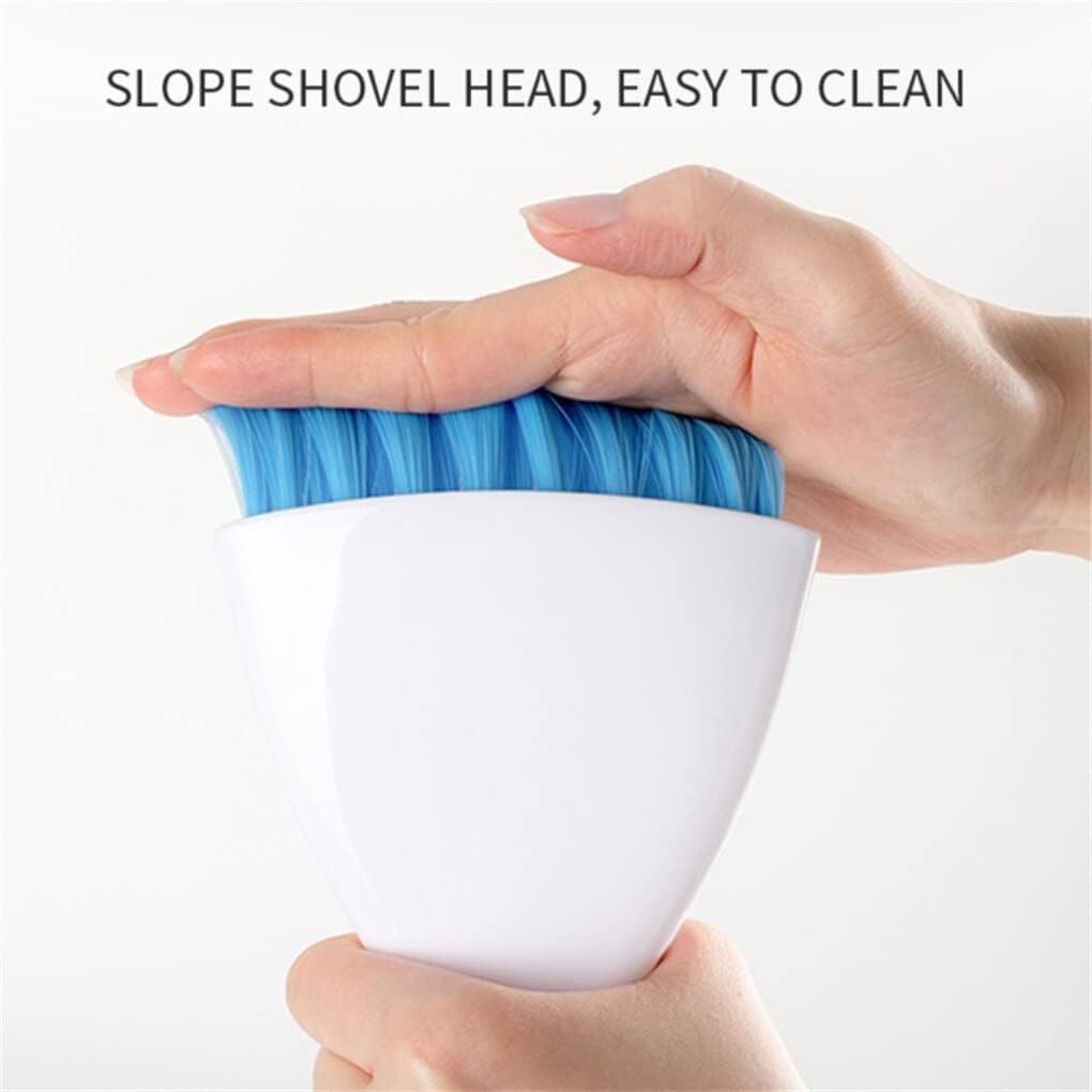 Small Hand Dust Pan and Brush - Small Broom and Dustpan Set, Mini Broom and Dustpan, Compact Dustpans and Brush for Home Cleaning, Sofa, Desk, Guinea Pig Cage, Cat Litter, etc. (Light Green)