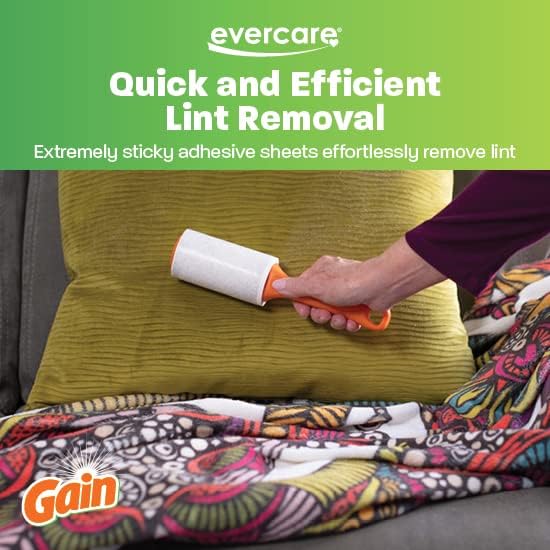Evercare Gain Scented All-Purpose Lint Roller Brushes with 50 Sheets, Pack of 3 Manual Refillable Lint Rollers with Gain Scent (150 Sheets Total)