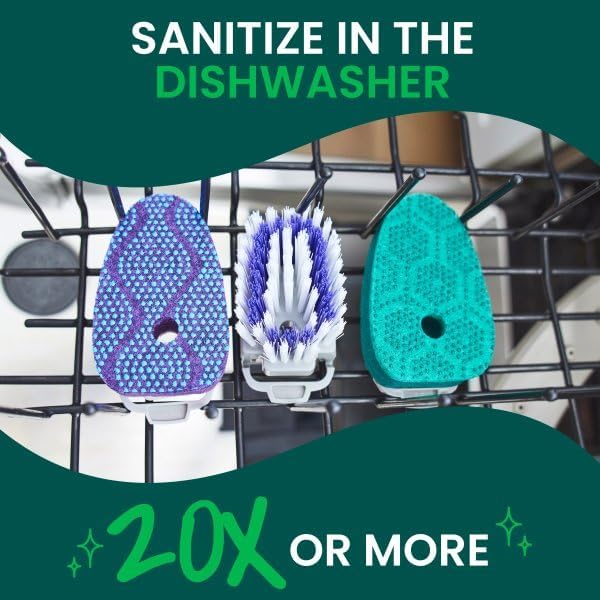 Scotch-Brite Odor Resist Soap Control Dishwand Brush, 1 Cleaning Dish Wand Brush, Precise Soap Control, Leak-Free Guarantee, Safe on Dishes, Nonstick Cookware, Tubs