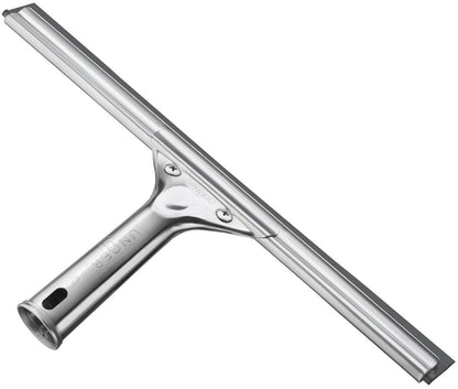 Unger Professional Stainless Steel Heavy-Duty Squeegee, 12", Silver