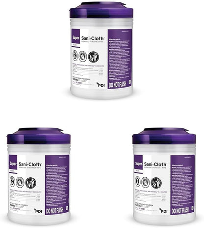 Professional Disposables Surface Disinfectant Super Sani-Cloth Wipes, 160Count