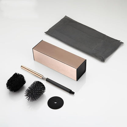 BGL Toilet Brush and Holder Set, Matte Black Freestanding for Bathroom Storage and Organization, Square Design Sturdy and Space Saving