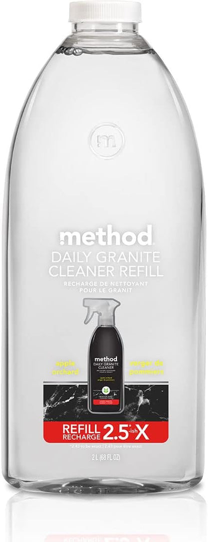 Method Daily Granite Cleaner, Apple Orchard, Set includes 68 oz. Refill and 28 oz. Spray Bottle, 28 Ounce Spray and 68 Ounce Refill