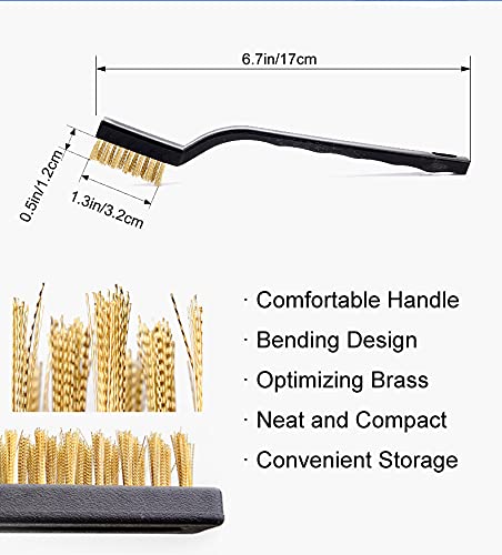 SUJAYU Brass Wire Brush Rust Remover, Small Wire Brush for Cleaning, Paint Stripper for Metal, Wood, Rustoleum Fabric Spray Paint (Brass, 12.00)