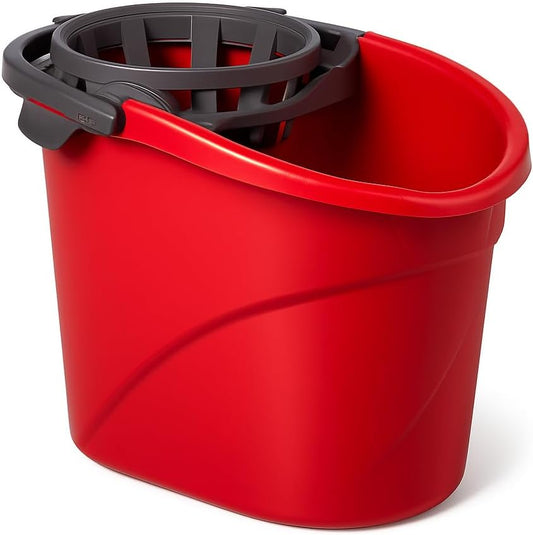 2.5 Gallon Mop Bucket with Built-in Wringer Red Cleaning Bucket for Floor Care Home Use Workspaces Janitorial Tasks and Household Cleaning Needs