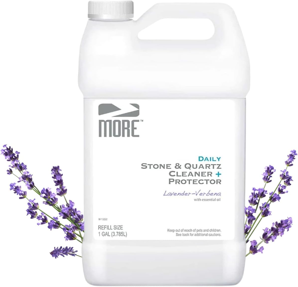 MORE Stone & Quartz Cleaner + Protector - Water-Based Surface Spray - Granite, Quartz & Marble Cleaner - For Kitchen & Bathroom Countertops & Floors - Peppermint-Thyme Essential Oil - Pint (16oz)