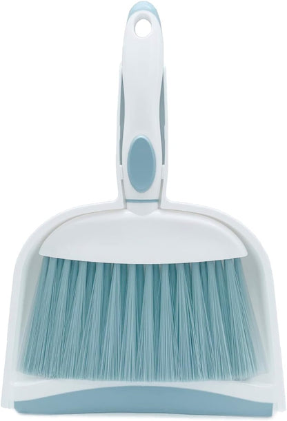 Dust pan, Mini Dustpan and Brush Set, Small Broom and Dustpan Set, Small Hand Broom and dust pan Set, Whisk Broom, Dust pan and Brush for Desk, Table, Home, Kitchen (Light Green 2pcs)