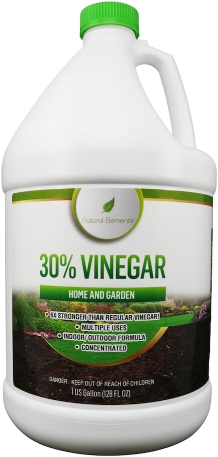 Natural Elements 30% Vinegar | Home & Garden | 6X Cleaning Power | Multiple Uses | 1 Gallon