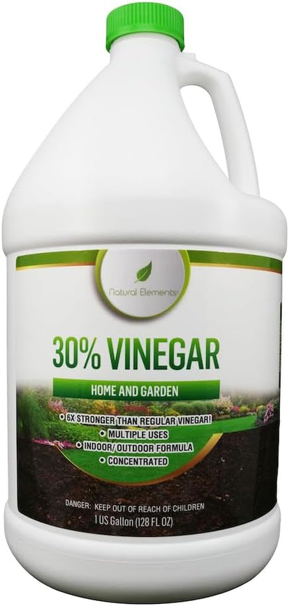 Natural Elements 30% Vinegar | Home & Garden | 6X Cleaning Power | Multiple Uses | 1 Gallon