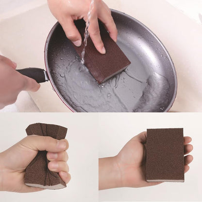Magic Emery Cleaning Sponge Nano Carborundum Sponge Scrub Pad Pot Scrubber for Removing Rust Cleaning Pots and Pans (5 Pack)