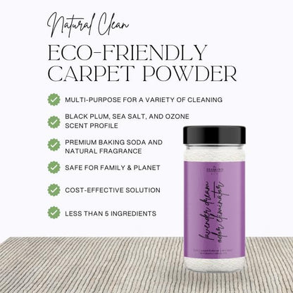 Home “Les Fleurs” Carpet Deodorizer Powder – Natural Odor Eliminator for Carpets, Upholstery, Spring Cleaning, & Dog Beds – Pet-Friendly – Pink Peony, Iris & White Musk
