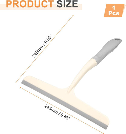 HARFINGTON Shower Squeegee 9.8 Inch Length Water Blade Cleaner Tool Household Mirror Squeegee with Hole for Windshield Window Cleaning Glass Door, Pink