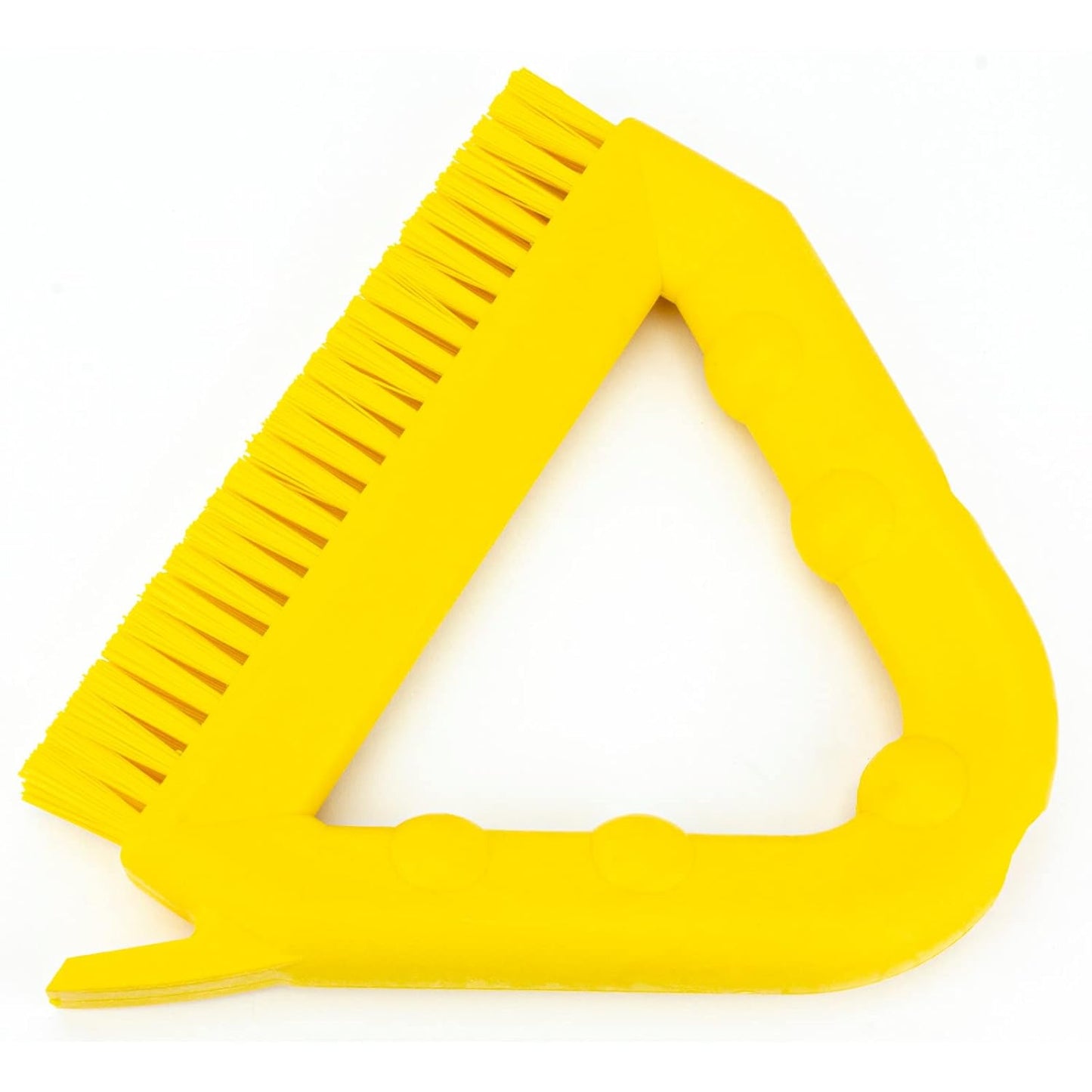 SPARTA Plastic Commercial Grout Brush, Triangle-Shaped Scrub Brush with Scraper and Two Threaded Holes for Attaching Handle (Sold Separately), 9 x 7 x 7 Inches, Gray