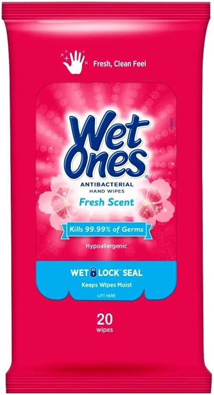 Wet Ones Antibacterial Hand Wipes, Tropical Splash Wipes, Antibacterial Wipes, Hand Sanitizer Wipes, Wet Ones Wipes, 40ct Canister