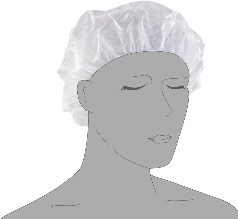 100 Disposable Mop Mob Bouffant Caps 21inch Clipped Hair Head Cover Net for Salon or Spray Tan
