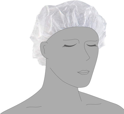 100 Disposable Mop Mob Bouffant Caps 21inch Clipped Hair Head Cover Net for Salon or Spray Tan