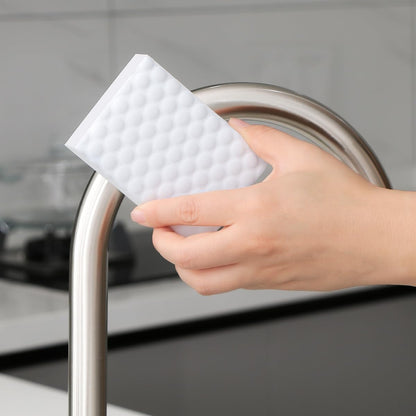 Magic Sponges Eraser,10 Pack Melamine Sponge in Bulk,2X Density,Long Lasting,Cleaning Sponge for Kitchen, Bathroom,Bathtub, Sink,Furniture, Wall Cleaner (White,3.93x2.36x0.79in)