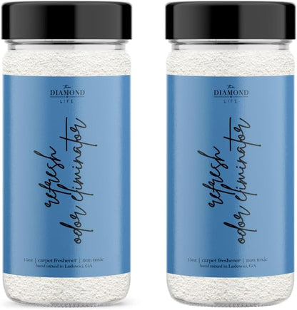 Home “REFRESH” Carpet Deodorizer Powder – Natural Odor Eliminator for Carpets, Upholstery, Pet Urine, Dog Beds & Cat Litter Boxes – Pet-Friendly – Country Potpourri Scent(2 Pack)