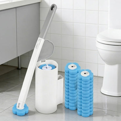 36 Toilet Brush Refills Replacement Heads for Wall Mounted Toilet Cleaning Kit Extended Handle 360 Deep Cleaning Bathroom