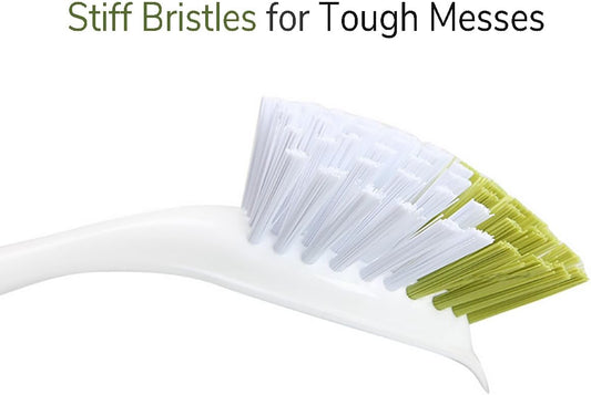 Dish Brush with Handle, Stiff Bristles Dish Scrubber for Pots, Pans & Sink Cleaning, 3 Pack