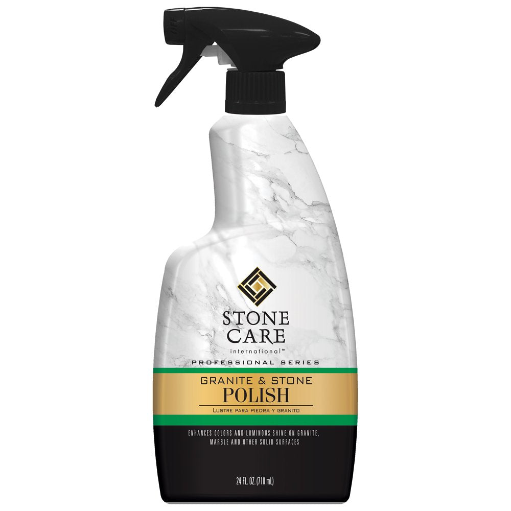 Stone Care International Granite Stone Polish - 24 Ounce - for Granite Marble Soapstone Quartz Quartzite Slate Limestone Corian Laminate Tile Countertop