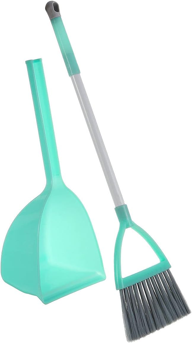 Small Broom and Dustpan Set, Household Mini Broom and Dustpan Set, Mini Broom and Cleaning Set Suitable for Various Small Areas (White)