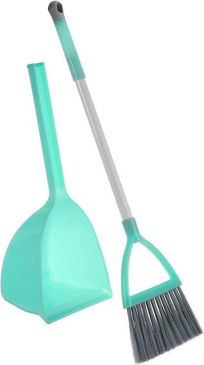 Small Broom and Dustpan Set, Household Mini Broom and Dustpan Set, Mini Broom and Cleaning Set Suitable for Various Small Areas (White)