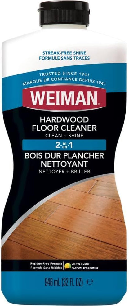 Weiman Hardwood Floor Cleaner - 128 Ounce Refill - Finished Engineered Hardwood Floors