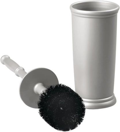 mDesign Metal Freestanding Slim Toilet Bowl Brush and Holder