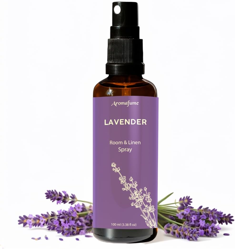 Vanilla Room, Linen & Pillow Spray by Aromafume | 100ml/3.38 fl oz | with Pure Vanilla Essential Oil | Aromatherapy Spray | Mist for Bedding, Fabrics