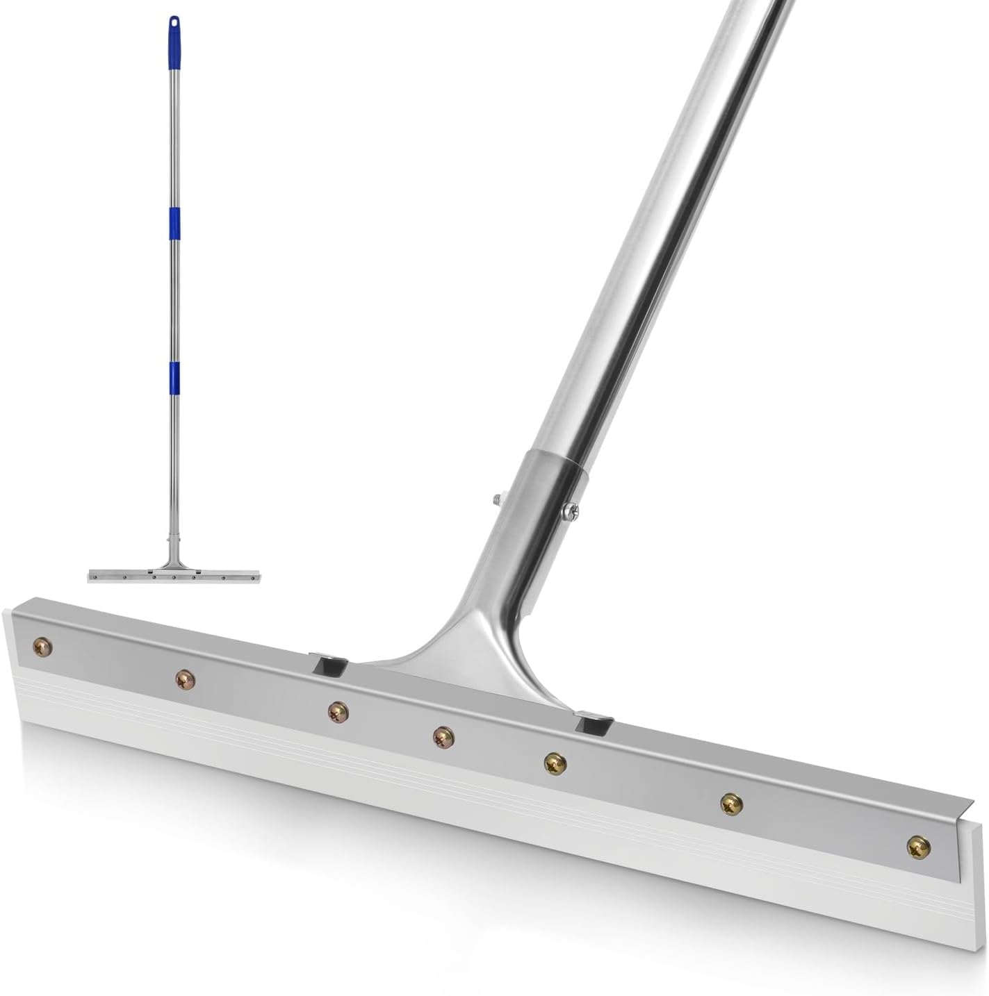 MHM AquaSlide MiniPushPro – 18-Inch Epoxy Squeegee for Shop & Concrete Floors, Tile Floor Wiper with Rubber Blade, Jalador de Agua para Piso