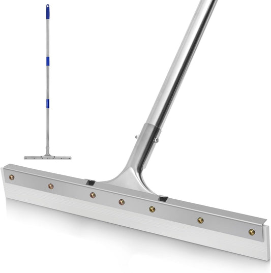MHM AquaSlide MiniPushPro – 18-Inch Epoxy Squeegee for Shop & Concrete Floors, Tile Floor Wiper with Rubber Blade, Jalador de Agua para Piso