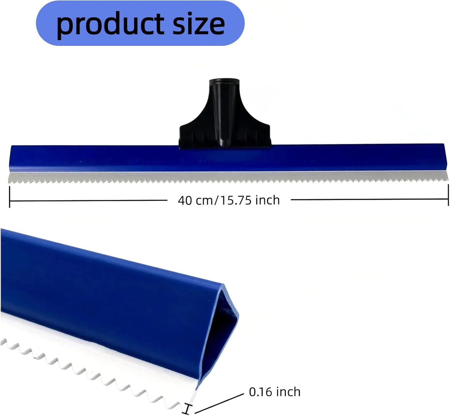 16in Epoxy Squeegee, Teeth Notched Squeegee for Self Leveling Cement Urethane Epoxy, Lightweight Professional Epoxy Tool for Garage Floors Driveways