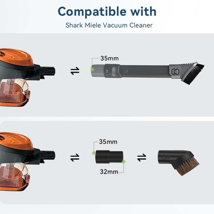Vacuum Attachments for Shark Rocket,2 in 1 Crevice Tool Dust Brush Accessories for Shark Rocket HV300 HV301 HV322 HV320,Rotator NV751 NV752 NV650 NV680 NV800 | 35MM Vacuum Attachments