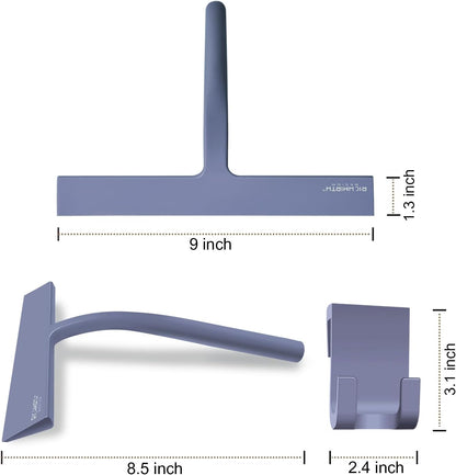 Shower Squeegee for Glass Doors, RICHMIRTH 11" Inch Width Silicone Rubber Blade Squeegee Window Cleaner Tool Squeegee for Shower Glass Doors Bathroom