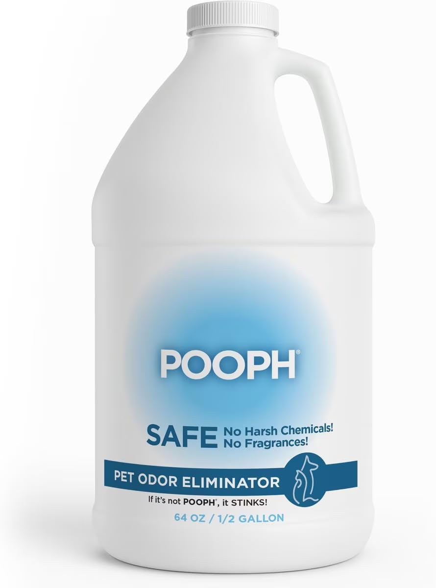 POOPH Pet Odor Eliminator Spray for Dogs & Cats — Urine, Poop & Pee Odor Remover for Carpet, Furniture, Hard Floors & Litter Box — Pet Stain & Smell Eliminator for Home, Unscented, 32 oz
