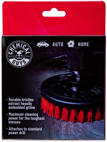 Chemical Guys ACC507 Medium Duty Spinner Multi-Surface Drill Brush Attachment (Fits Any Standard Drill - Power Scrubber Removes Stains & Cleans Floor Mats, Upholstery & Carpets), Yellow
