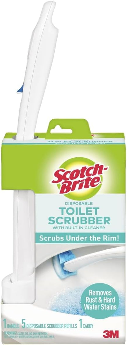 Scotch-Brite Disposable Toilet Scrubber Refills, Removes Rust & Hard Water Stains, 10 Disposable Refills Blue