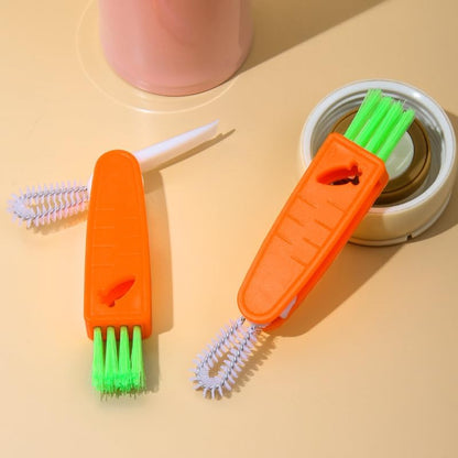 Straw Cleaner Brush Fit for Owala FreeSip 24oz/32oz/40oz,Long Handle Bottle Brush Compatible with Owala Water Bottle 24oz/32oz/40oz, Plus 3 in 1 Cup Lid Cleaning Brush Set for Most Water Bottles