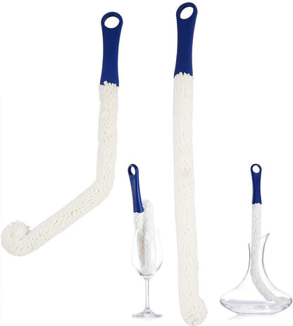 LJDJ Bottle Cleaning Brush - Set of 2 Flexible Bottle Scourer - Multi-Function Household Cleaning Tools for Cleaning of Wine Decanters, Goblets, Glasses, Cups