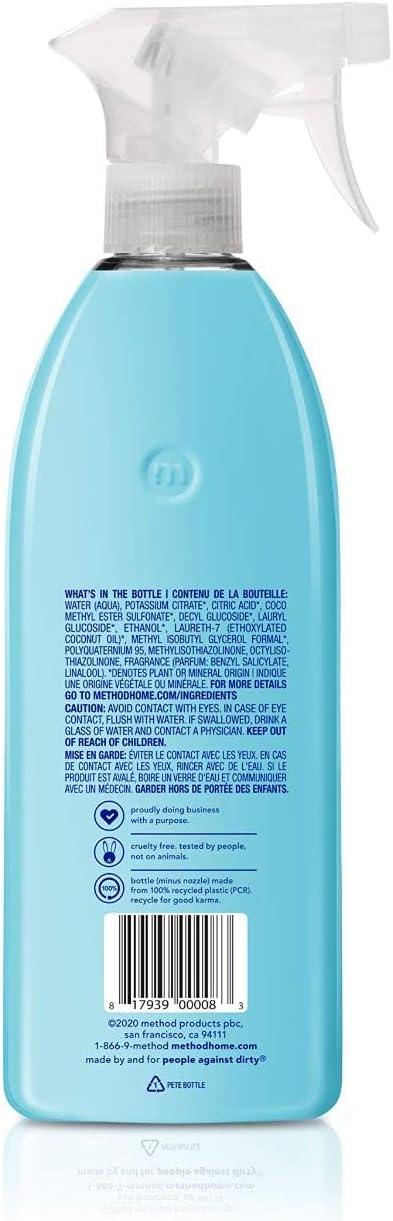 Method Bathroom Cleaner, Removes Mold + Mildew Stains, Eucalyptus Mint, 28 Fl Oz