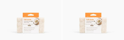 Full Circle Heavy Duty Scour Pads, Pack of 3 – Plant-Based Coconut Shell Scrubbers Made with Recycled Materials, Safe for Nonstick Cookware