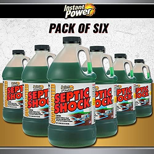 Instant Power Septic Shock - Septic Tank Treatment, Drain Cleaner Liquid Clog Remover for Septic Systems - 67.6 Fl Oz 1 Pack
