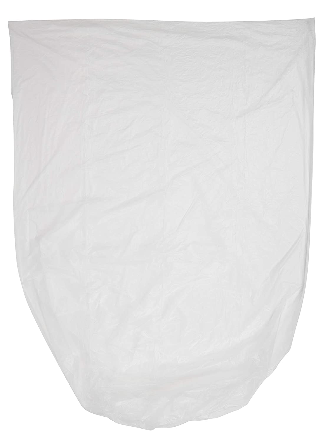 Amazon Basics 55 Gallon Trash Bags, Heavy-Duty Construction, Leak Resistant, Unscented, Clear, 50 Count (Previously AmazonCommercial brand)