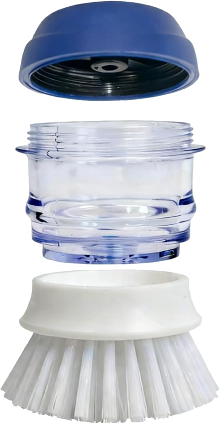 CELOX 2 Pack Dish Brush with Soap Dispenser Soap Dispensing Palm Brush for Cleaning Pots, Dishes