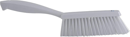 Vikan 45871 Bench Cleaning Brush, Polypropylene/Polyester Soft Bristle Dustpan Brush & Sweeper With Handle, 14-Inch, Pink