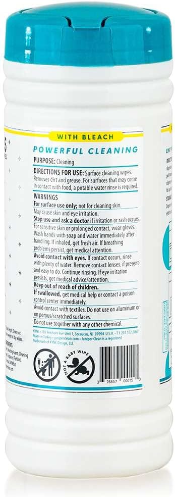 Juniper CLEAN 3 Pack Surface Cleaning Wipes with Bleach, All-Purpose Cleaner for Bathroom, Kitchen, Office, 216 Count Soft Flow, Fresh Scent, Lint Free & Durable