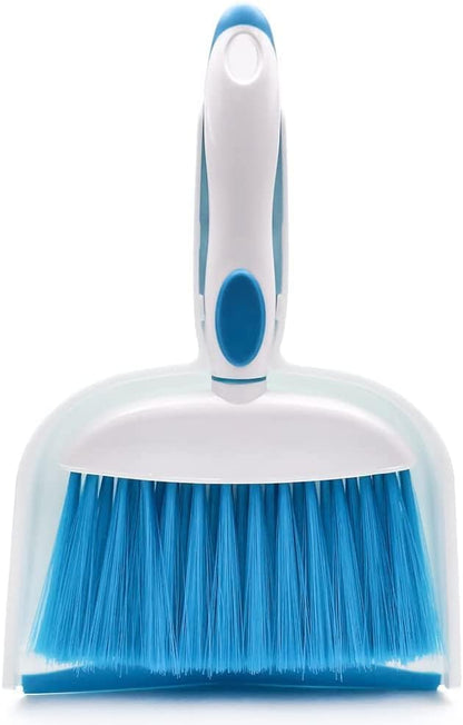 Small Broom and Dustpan Set, Small Dustpan and Brush Set, Mini Dust pan and Brush, Hand Broom and dust pan, Mini dustpans are Ideal for Cleaning Little Areas Like desks, Kitchens, pet Rooms. (3 Set)